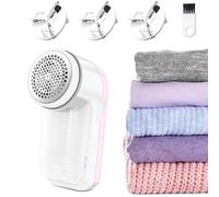 Electric Fabric Shaver, Lint Remover with 3 Replaceable Blades, Fabric Shaver Effectively Remove Fluff, Lint, Bobbles Remover for Clothes Jumpers, Wool, Carpet, Furniture (Purple)