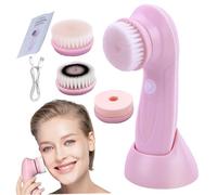 Electric Face Scrubber 1Set Electric Face Brush, With 3 Interchangeable Heads Scrubber, 3 In1 Exfoliating Massage USB Rechargeable