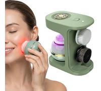 Electric Facial Cleansing Brush Face Scrubber Set with Sterilization Smart Drying IPX6 Shower-Safe Dust-Proof 3 Brush Heads 3 Modes & Red Light Therapy Deep Pore Cleaning Sensitive Skin Elitzia ETKF2