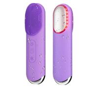 Electric Facial Cleansing Brush, Hot & Cold Therapy Silicone Scrubber with Vibration Modes, Rechargeable Deep Pore Cleansing and Massage Device for Daily Skincare