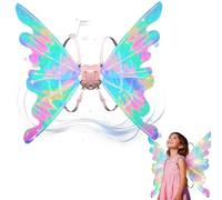 Electric Fairy Wings for Girls, Light Up Moving Butterfly Wings with Colorful Lights and Music, Elf Butterfly Wings Toy Gift for Kids as Birthday Christmas Party Costume Princess Cosplay Dress Up