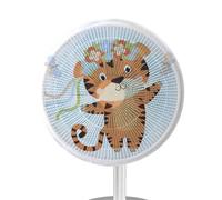 Electric Fan Cover - Finger Safety Mesh with Adorable Tiger Design, Protective Protector | Strong Polyester, Soft Family for Gods, Easy Install Fans in