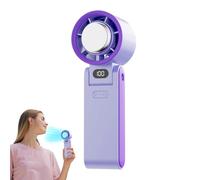 Electric Fan - Handheld Travel Fan, Rechargeable Cooler, Quiet Adjustable Speed for Personal Comfort, 180° Foldable Design with Led Display, Premium Cooling Accessory, Blower Gadget for Outdoor