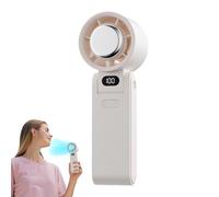 Electric Fan - Handheld Travel Fan, Rechargeable Cooler, Quiet Adjustable Speed for Personal Comfort, 180° Foldable Design with Led Display, Premium Cooling Accessory, Blower Gadget for Outdoor