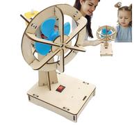 Electric Fan Science Kit, Oscillating Experiment Toy, 3.74x2.95x6.69 Inches Physics Learning Project with Wooden Circuit, Educational STEM Toy, Kids Science Accessory with Interactive Design