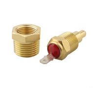 Electric Fan Thermostat Switch, Coolant Sensor Adapter, Brass Thread In Probe, 3/8 To /2 For NPT Reducer, Radiator Manifold Mounting, Engine Oil Temp Sender, For Car Truck