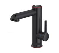 Electric Faucet Bathroom Stainless Steel Heating Tap Mini Water Heater Instant Hot Water Faucet 2in1 Mixer Rapid Safe(Black)
