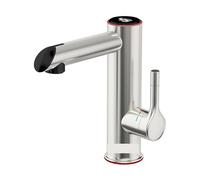 Electric Faucet Bathroom Stainless Steel Heating Tap Mini Water Heater Instant Hot Water Faucet 2in1 Mixer Rapid Safe(Silver)