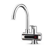 Electric Faucet Instant Hot and Cold Mixing Tap Kitchen Water Heater LED Digital Display Suitable for Home Kitchen (20.8cmx21cm)