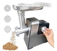 Electric Feed Pellet Machine, Pet Food Maker with 2.5/3/5mm Dies, 2-6kg/h Animal Feed Pelletizer for Dog, Cat, Bird, Fish & Livestock, Stainless Steel Grain Feed Mill Tool