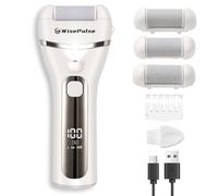 Electric Feet Callus Removers, Rechargeable & Portable Foot File Pedicure Tool with 3 Rollers, FCC Electric Callus Remover Kit, Professional Dead Skin Remover for Hard, Dry & Cracked Heels