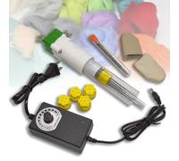 Electric Felting Needle Machine Kit, Punch Style Felting Needle Tool, Stepless Speed Regulation, Quick Felting, for DIY Wool Painting and Felted, DIY Toys Craft Make Felt Animals