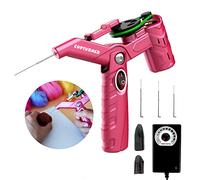 Electric Felting Needle Machine Kit with Speed Control - Quick Felting Tool for Wool Painting and Felted Animals, Pink