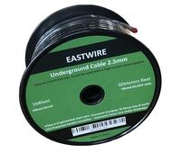 Electric Fence Double Insulated Wire Underground, Electric Fence Double Insulated Underground Hard Cable, Direct Burial (2.5mm, 50meters/164ft)