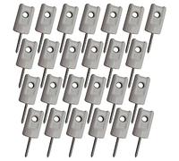 Electric Fence Insulator Porcelain Lag Screw Insulator - 25 Pack (25 Grey Porcelain Lag Screw Insulators)