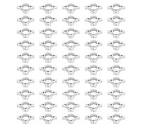 Electric Fence Insulators, Terminal Rod Insulator, 3.2cm Aperture, 50pcs - Thickened Hook Design, Durable ABS Construction, Multidirectional Use for Farm And Ranch