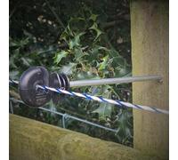 Electric Fence Offset Ring Insulator | Screw-In | 240mm Long Distance Shank | Insulated Plastic Fence Wire Hook | Wood Screw for Wooden Posts | UV Stabilised Weather Resistant (60)