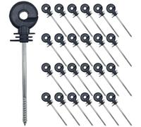 Electric Fence Post, Electric Fence Insulators for Wooden Post 25Pcs Self-Tapping Posts for Polywire/Polytape/Rope/Wire