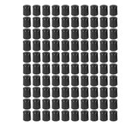 Electric Fence Post End Caps Plastic Round Black 100Pcs High Voltage Pulse Electronic Fence System for Load Bearing Poles and Terminal Poles (25mm)