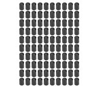 Electric Fence Post End Caps Plastic Round Black 100Pcs High Voltage Pulse Electronic Fence System for Load Bearing Poles and Terminal Poles (12.5mm)