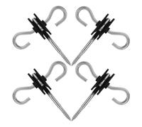 Electric Fence Screw-in Gate Handle 4pcs with Dual Hook Insulator