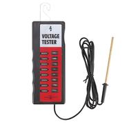 Electric Fence Tester with LCD Screen, Wireless Fence Voltage Meter, 1000V - 8kV Range Portable Volt Tester with 8 LED Lights for Farm Pasture and Livestock Enclosure