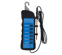 Electric Fence Voltage Tester, 10000V High-Voltage Detector with 6 LED Indicators, ABS Copper Construction, Portable Farm Maintenance Tool