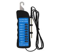 Electric Fence Voltage Tester 600-7000V Waterproof Portable Fence Fault Finder With 8 Neon Lights, ABS Cold-Resistant Voltmeter For Farm Livestock Equipment And Multi-Wire Testing