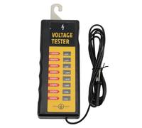 Electric Fence Voltage Tester Handheld Portable 8 Indicator Lights Farm Ranch Fence Fault Finder ABS Material Cold Resisting