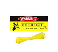 Electric Fence Warning Signs,10x4 Inch Do Not Touch or Climb Safety Sign for Farm Home Yard Warehouse,4PCS
