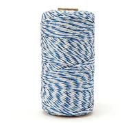 Electric Fence Wire 200m - 6 Strands Polywire Electric Fencing Wire Stainless Steel Conductor Line with Chuck, Electric Fencing Rope for Horses, Cattle, Sheep, Livestock & Crop Protection (Blue, 200m)