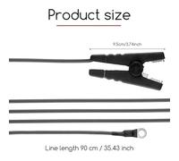 Electric Fence Wire Connector - ABS Electric Fence Jump Cable, Durable Lead Wire with Alligator Clip, 2Pcs Solar Connect Connectors Charger, Fencing System