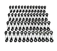 Electric Fencing Ring Insulators Grooved for Wooden Posts X100 (Screw In Poly Fence Wire Clips)