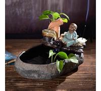 Electric Feng Shui Water Wheel with Natural Stone Base and Mist Function-shape3