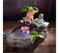 Electric Feng Shui Water Wheel with Natural Stone Base and Mist Function-shape4