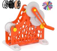 Electric Filament Winder, 3D Tangle-Free Spool Rewinder, Modular Removable Design for Neat 1kg Rolls, Hand-Crank Easy Use