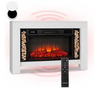 Electric Fire Stove LED Flames 1900 W Electric Fireplace Surround Remote White