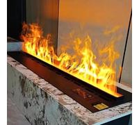 Electric Fireplace, 3D Water Vapor Fireplace with Remote & Smart App, Vapor Electric Fireplace 9 Color Flames, Steam Fireplace Automatic Water Control 150cm/59in