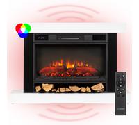 Electric Fireplace and Surround 1900W Electric Fire Stove LED Flames Timer Black