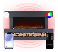 Electric Fireplace and Surround 2000 W Electric Fire Stove LED Flames WiFi Black