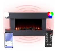 Electric Fireplace and Surround 2000W Electric Fire Stove LED Flames Timer Black