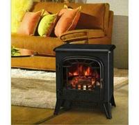 Electric Fireplace Heater 42Cm X 36Cm X 24Cm, 1850W, Black, Flame Effect, Log Design
