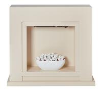 Beliani Electric Fireplace Heater SAHARA Beige