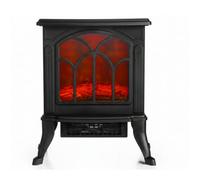 Electric Fireplace Heater With Realistic Led Flame And Adjustable Thermostat 1500W