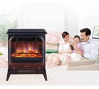 Electric Fireplace Infrared Heater, Vertical Electric Fireplace, Fake Fireplace, Realistic 3-D Log and Fire Effect, 2 Gear Power Adjustment, 1800W for Office and Home