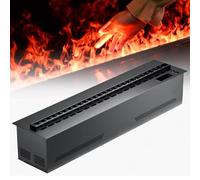 Electric Fireplace Insert with 3D Water Vapor Effect, Adjustable Flame Colors & Brightness, Automatic Water Filling for Home Ambiance