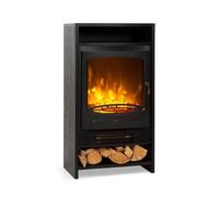Bergamo Electric Fireplace 900/1800W Thermostat Wooden Look