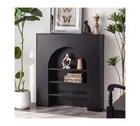 Electric Fireplace Stove Mantel Surround French Decorative Cabinet Simulation Black Display Living Room Trim Decorative(110 * 24 * 120cm)