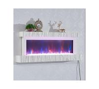 Electric Fireplace Wall Mounted Electric Fireplace, Button/Remote Control, Ultra-Thin Wall Fireplace with Colorful Crystal Flame Atomization Fireplace