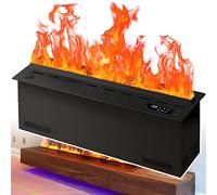 Electric Fireplace with 3D Flame Effect and Built-in Humidifier - Automatic Water Refill, Smart Control via App/Remote/Touch, Ideal for Home Heating and Air Moisturizing